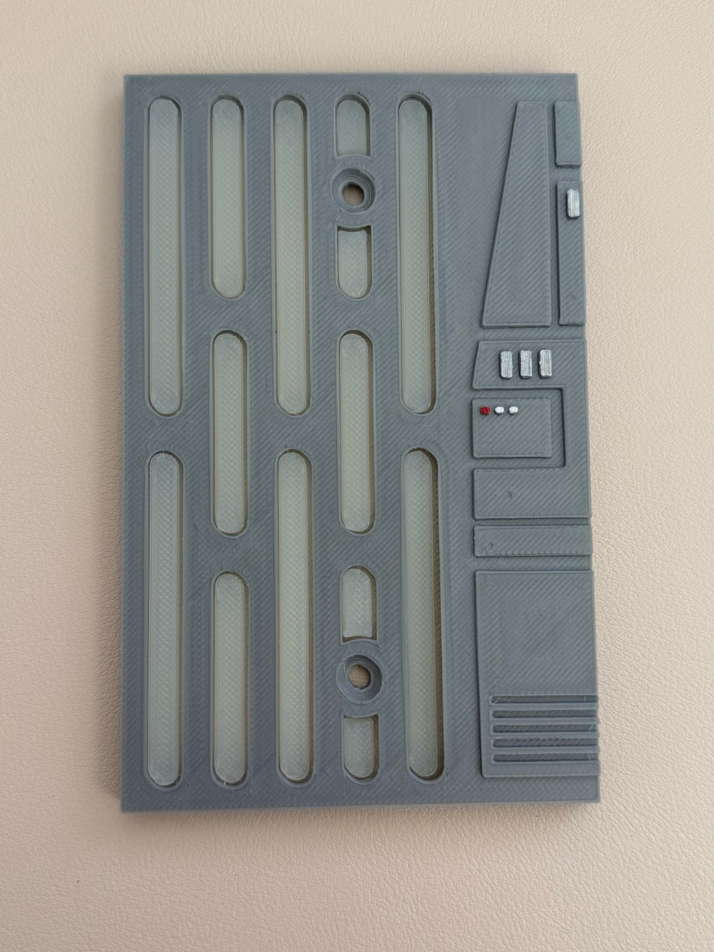 Gray Sci-Fi Panel Wall Accent